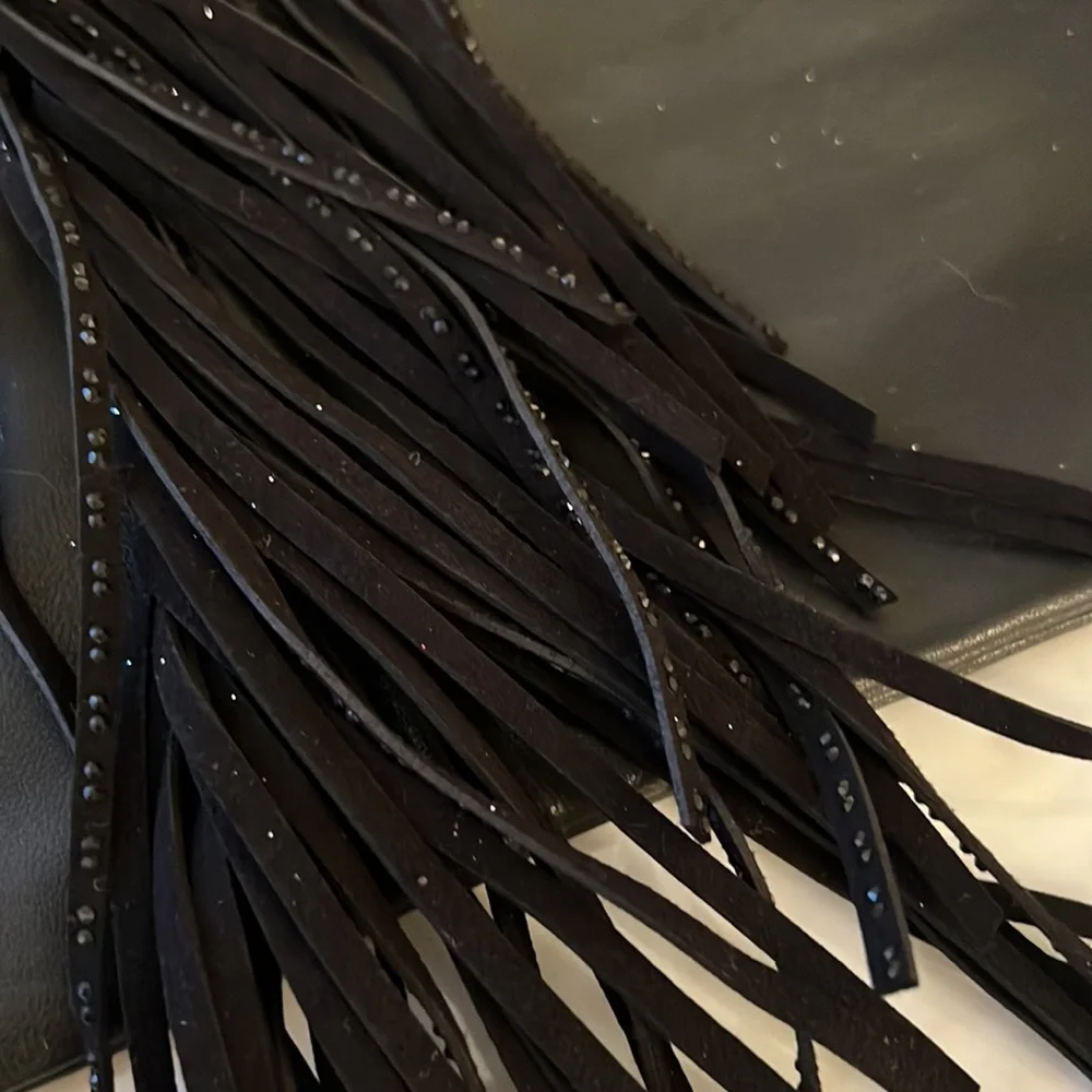 Deux Lux Leather Fringe Large Clutch - Picture 2 of 8